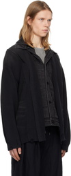 Juun.J Black Denim Trucker Detachable Cardigan