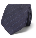 Berluti - 6cm Pinstriped Wool and Mulberry Silk-Blend Tie - Blue