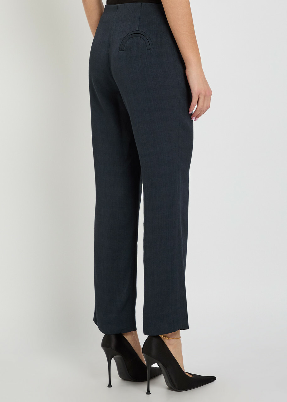 Blaze Milano Morelia Flared-leg Woven Trousers Black