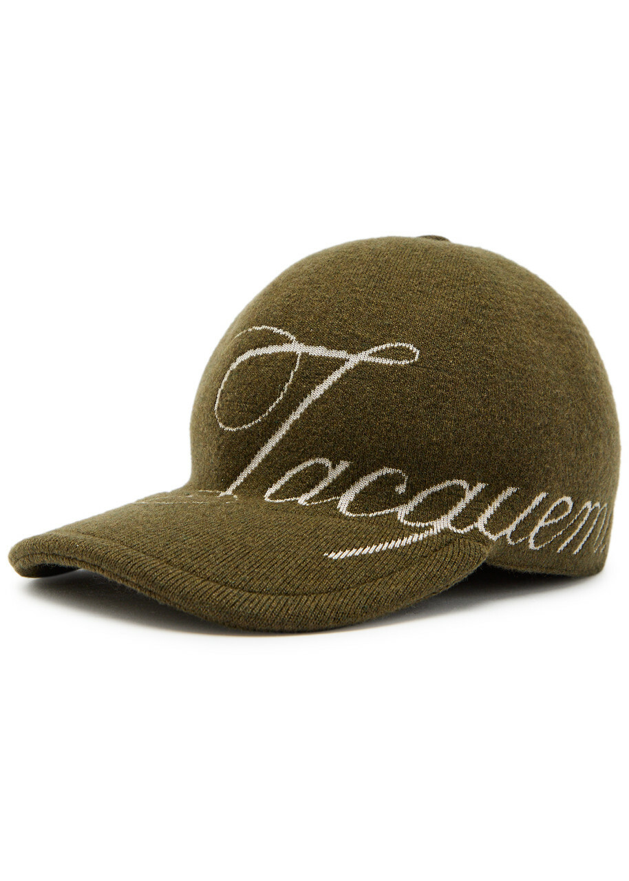 Jacquemus La Casquette Atelier Logo Merino Wool-blend cap Khaki
