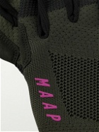 MAAP - Alt_Road Logo-Print Padded Mesh Cycling Gloves - Green