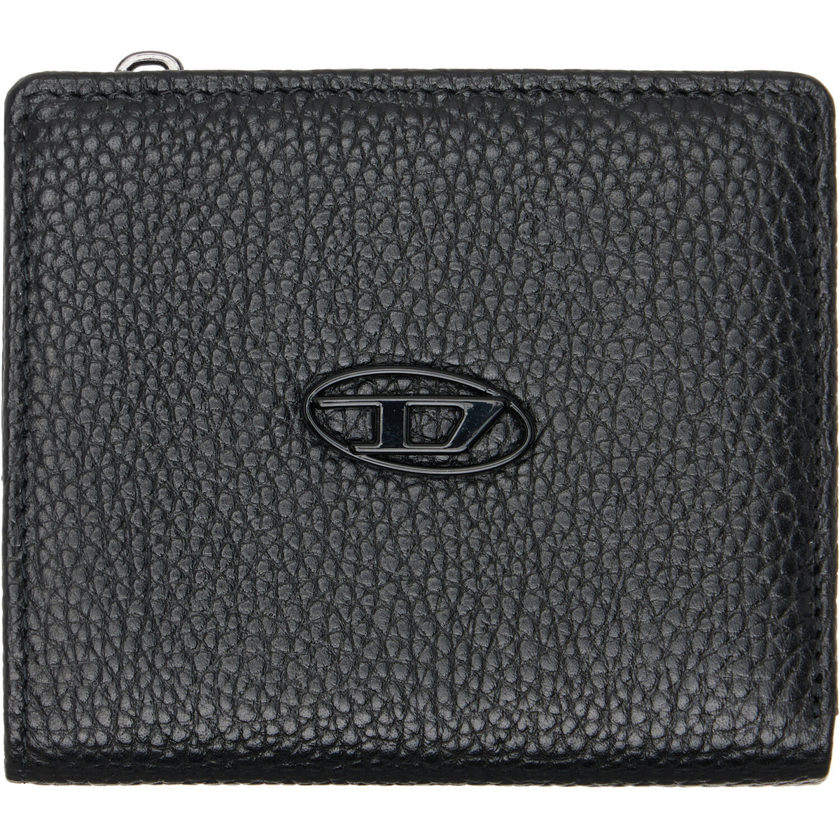 Diesel Black Bi-Fold Zip Wallet