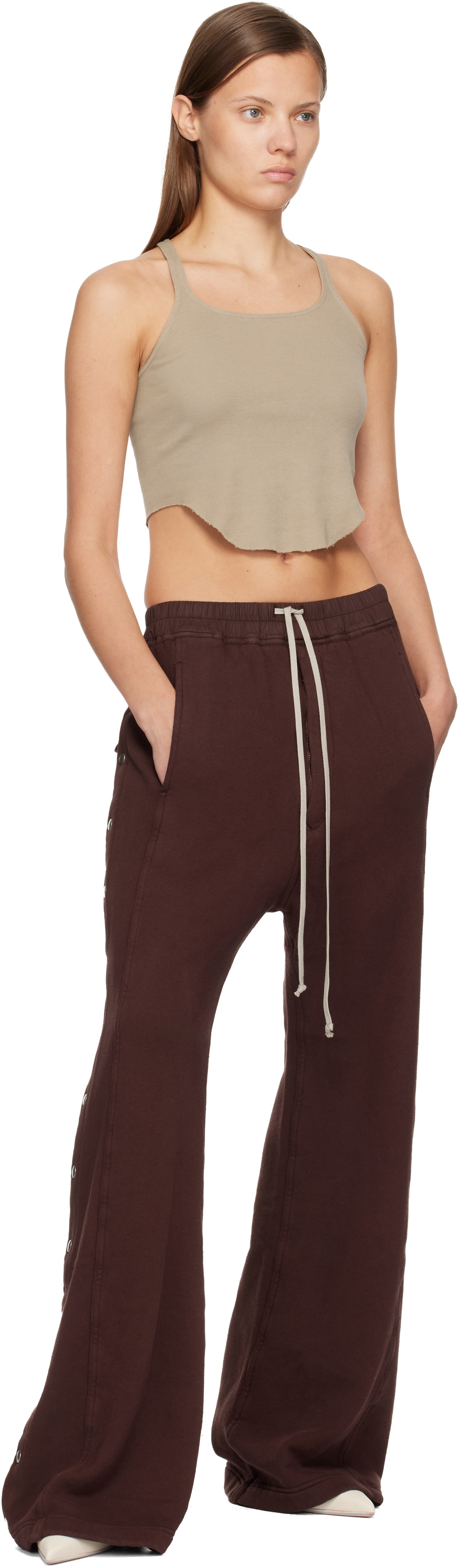 Rick Owens DRKSHDW Burgundy Concordians Pusher Lounge Pants