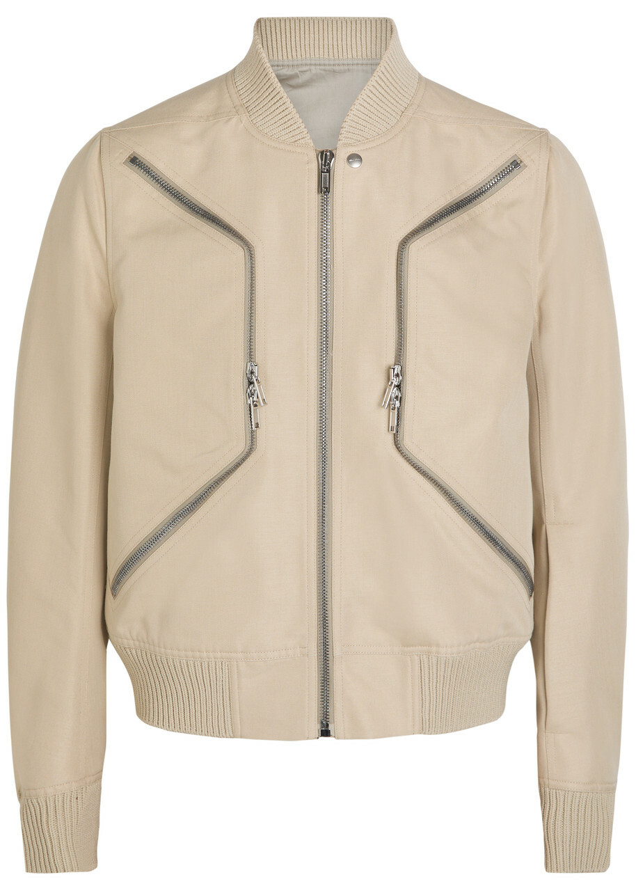 Rick Owens Black Leather Raglan Bomber Jacket Rick Owens