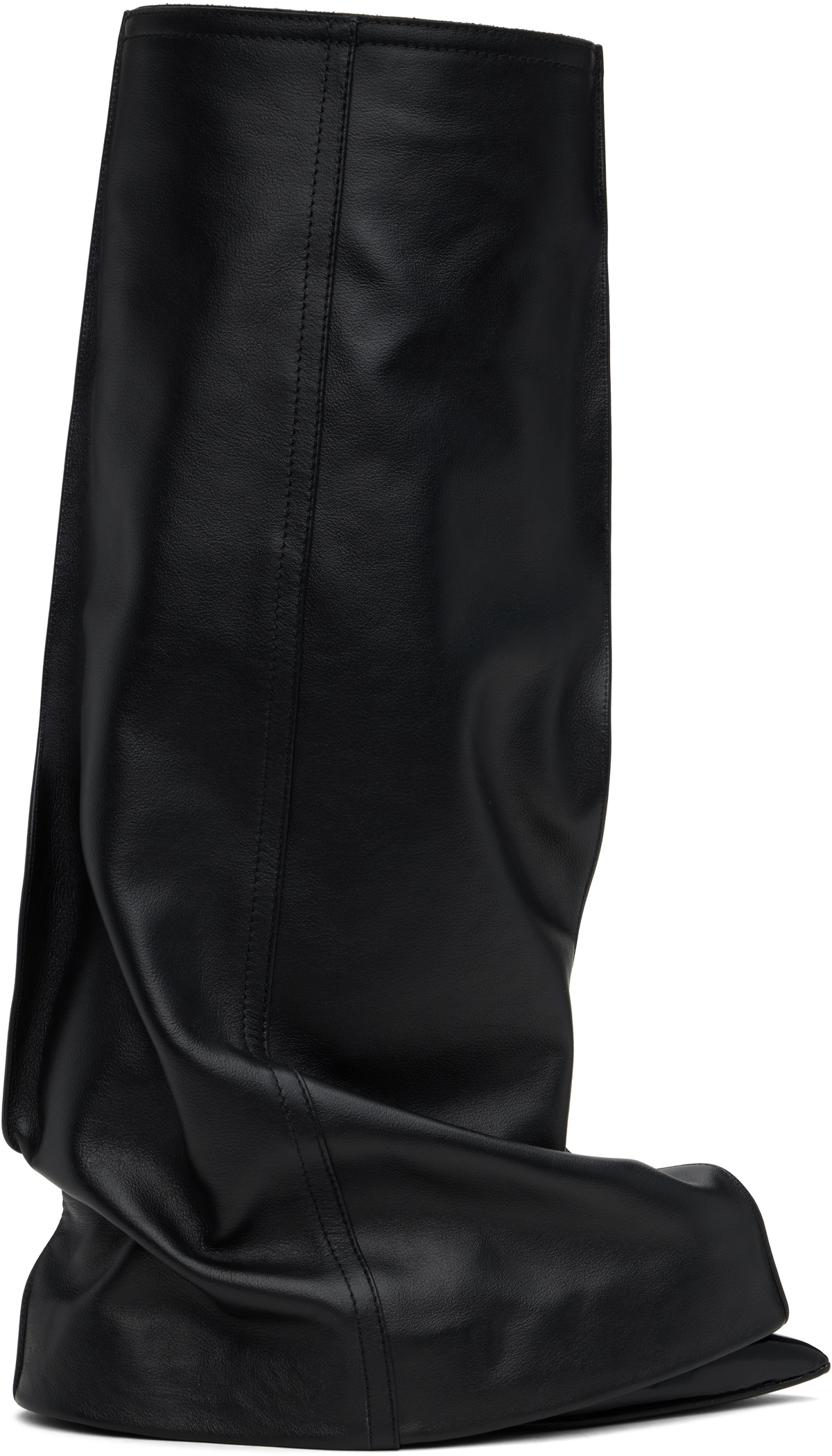sacai Black Leather Pants Medium Tall Boots Sacai