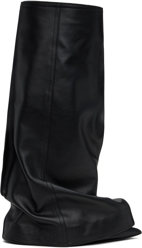 Photo: sacai Black Leather Pants Medium Tall Boots