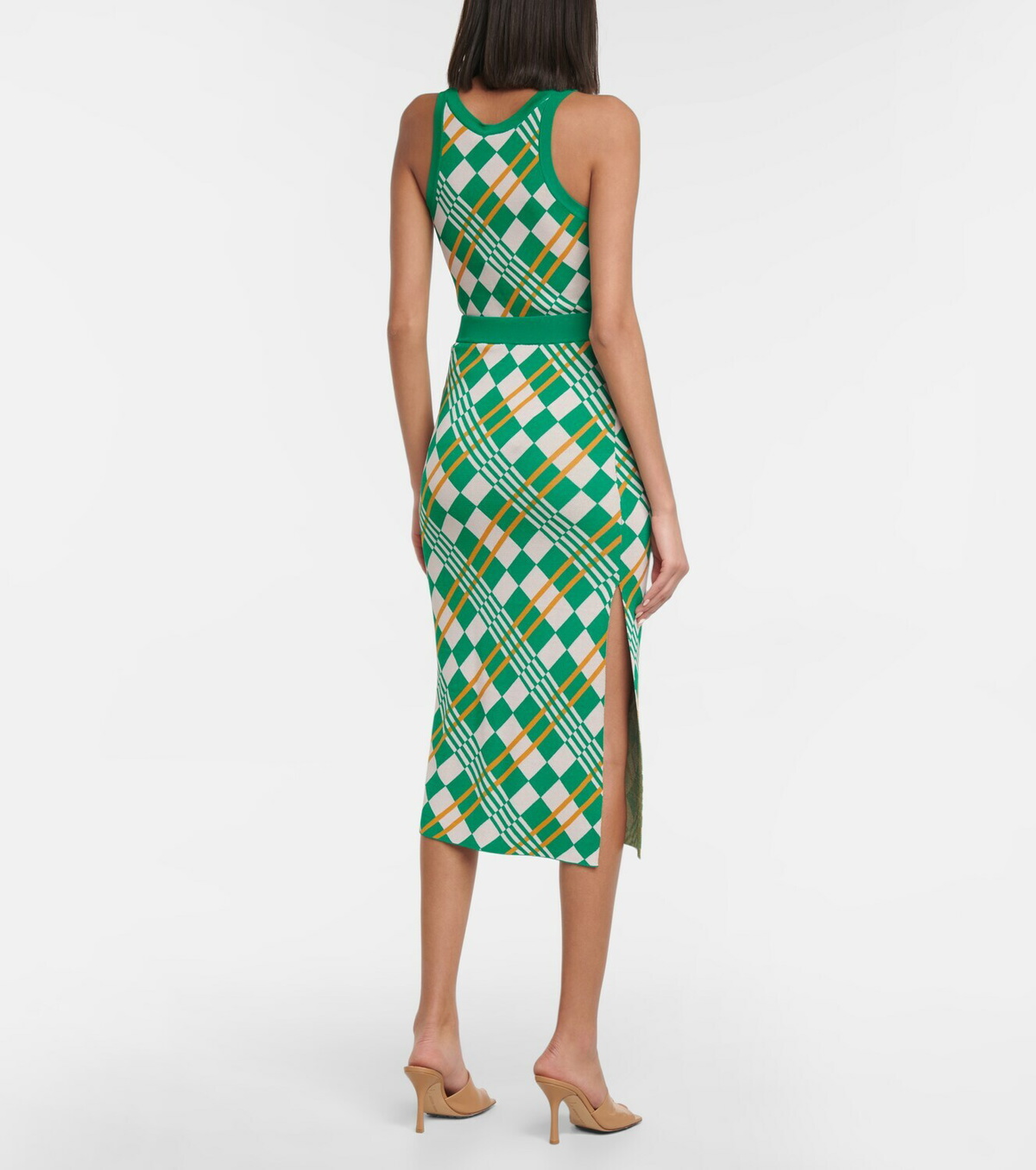 Dodo Bar Or High-rise jacquard midi skirt
