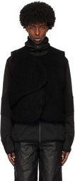 HELIOT EMIL Black Obelis Mohair Down Vest