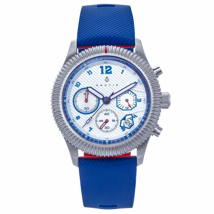 Nautis Meridian Chronograph Quartz White Dial Mens Watch NAUN100-5
