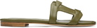 Manolo Blahnik Brown Grellanuflat Nappa Leather Flat Sandals