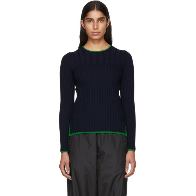 Enfold Navy Random Rib Sweater Enfold