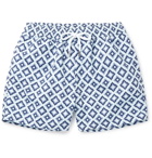 Frescobol Carioca - Pangra Slim-Fit Mid-Length Printed Swim Shorts - Blue