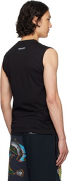 Marine Serre Black Moon Logo Jersey Sleeveless T-shirt