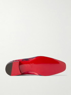 Christian Louboutin - Dandy Chick Grosgrain-Trimmed Floral-Print Satin Loafers - Red