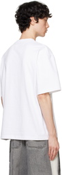 Feng Chen Wang White Paneled Collar T-shirt