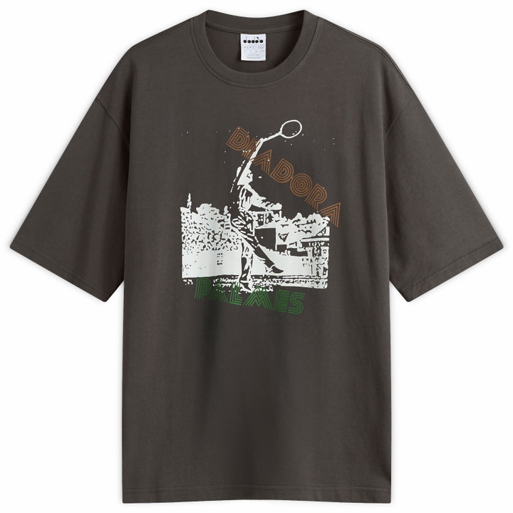 Photo: Diadora Men's x Palmes Legacy T-Shirt in Black Oyster