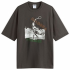 Diadora Men's x Palmes Legacy T-Shirt in Black Oyster