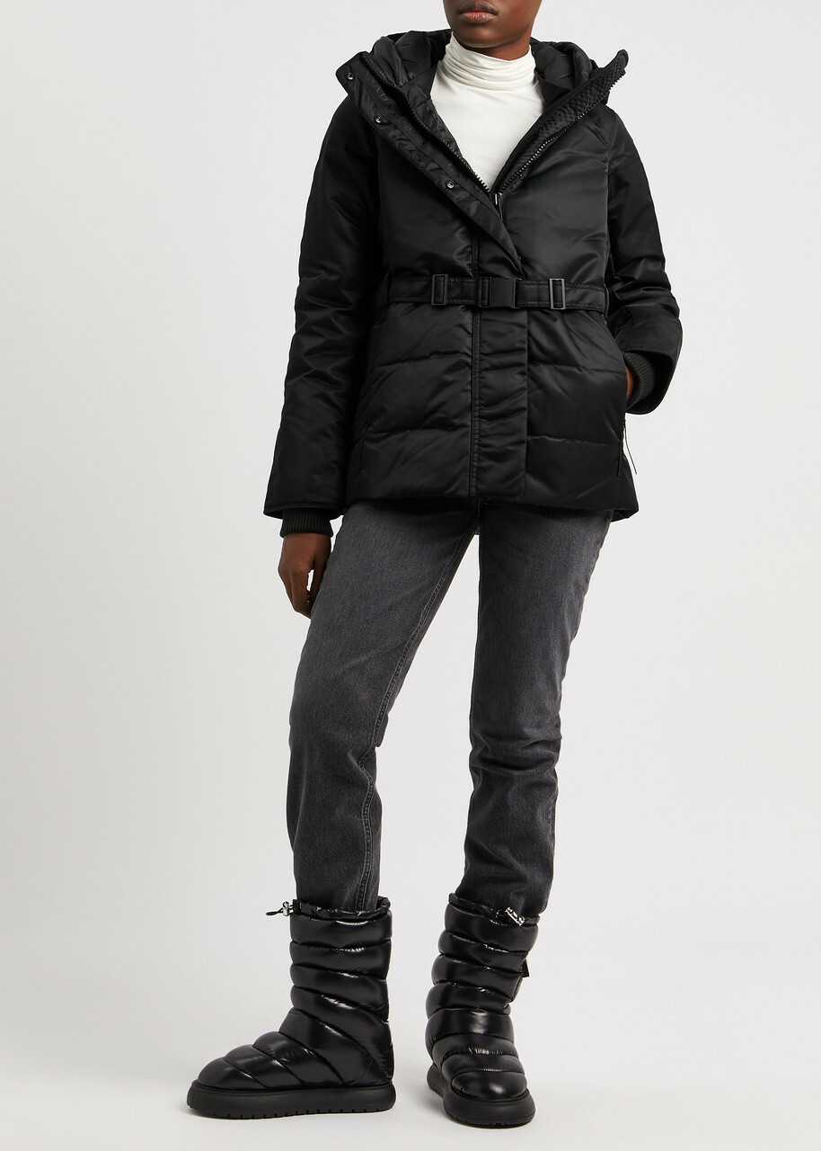 Canada Goose McKenna Belted Performance Satin Jacket Black