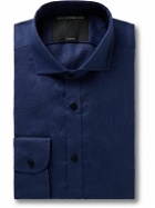Favourbrook - Bridford Cutaway-Collar Linen Shirt - Blue