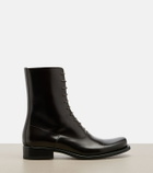 The Row Kai leather lace-up boots