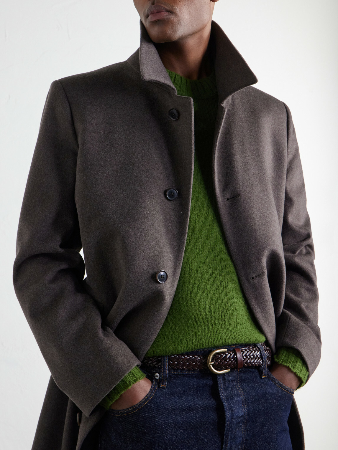 Paul Smith - Brushed Wool and Cashmere-Blend Felt Coat - Brown