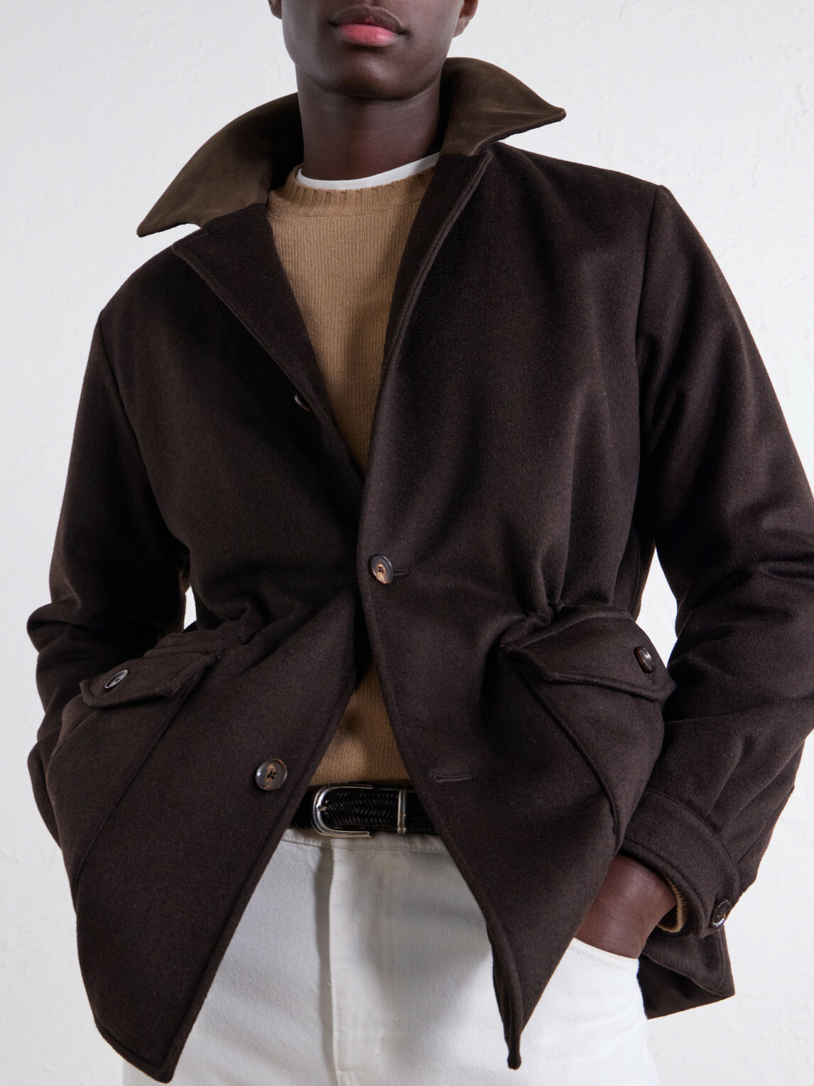 De Petrillo - Merino Wool and Cashmere-Blend Sweater - Brown