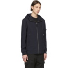 Stone Island Navy Soft Shell Hooded Jacket