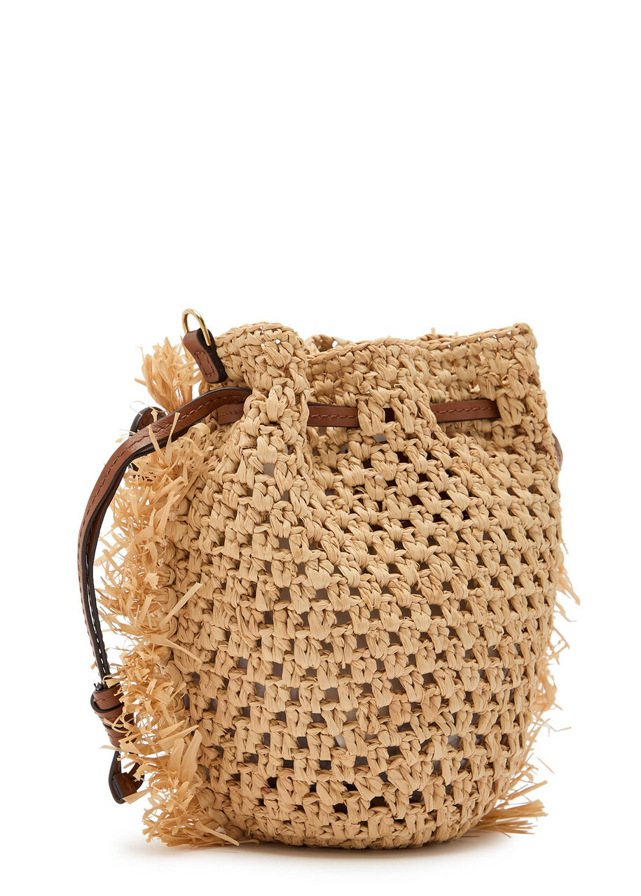 Anya Hindmarch Creature Leather and Raffia Cross-body bag - Brown - One Size