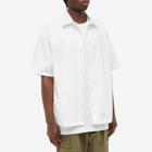 WTAPS Men's 04 Confusion Short Sleeve Back Print Shirt in White