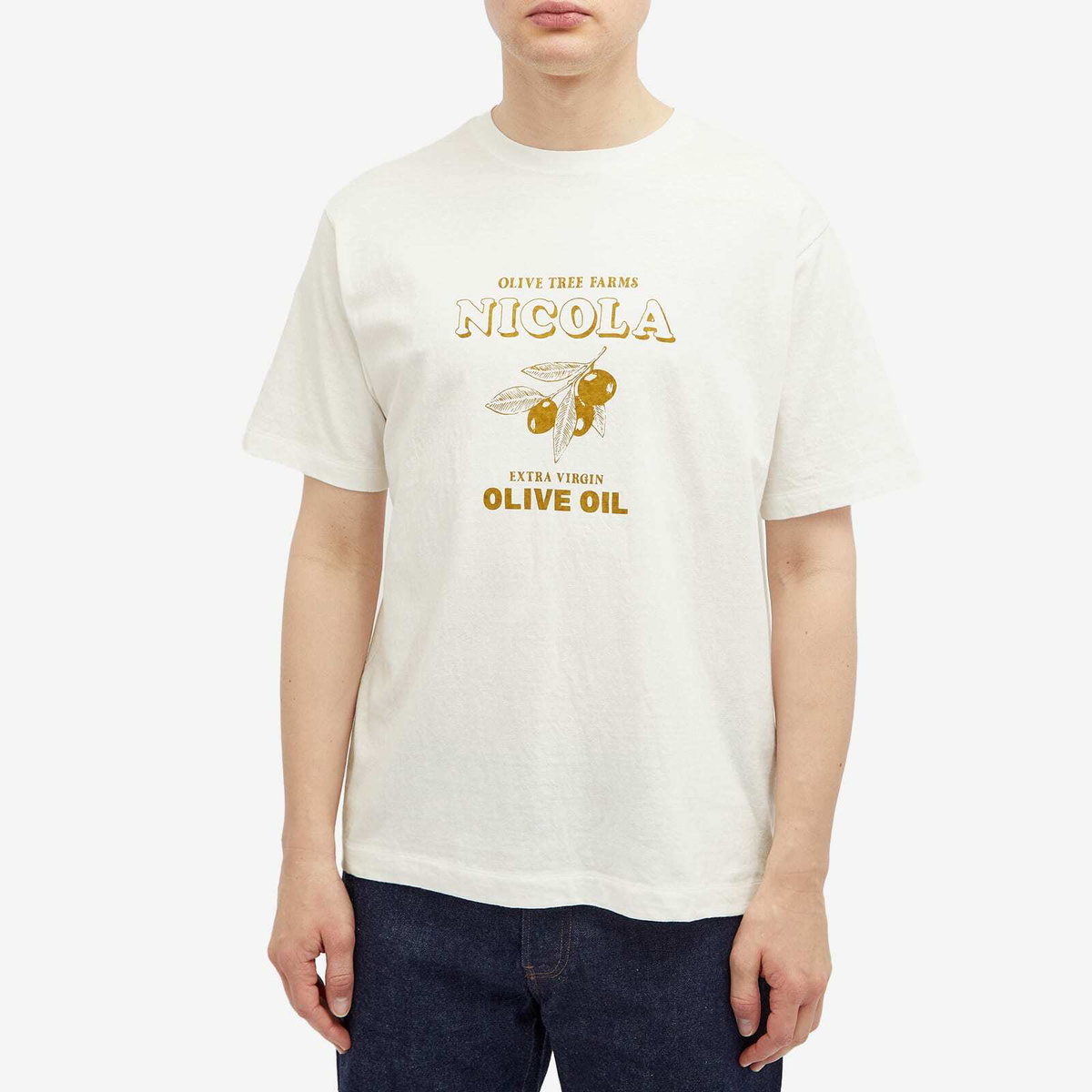 Ordinary Fits Men's Nicola Printed T-Shirt in Off-White