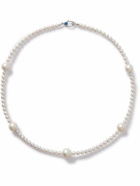 POLITE WORLDWIDE® - Dreamy Sterling Silver, Pearl and Enamel Necklace