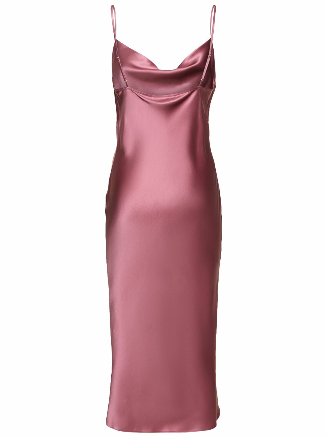 FLEUR DU MAL - Cowl Neck Silk Midi Slip Dress Fleur du Mal