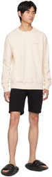 Balmain Beige Flocked Sweatshirt