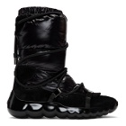 Moncler Black Cora Strappy Puffer Boots