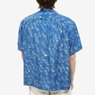 Blue Blue Japan Men's Marble Print Vacation Shirt in Black