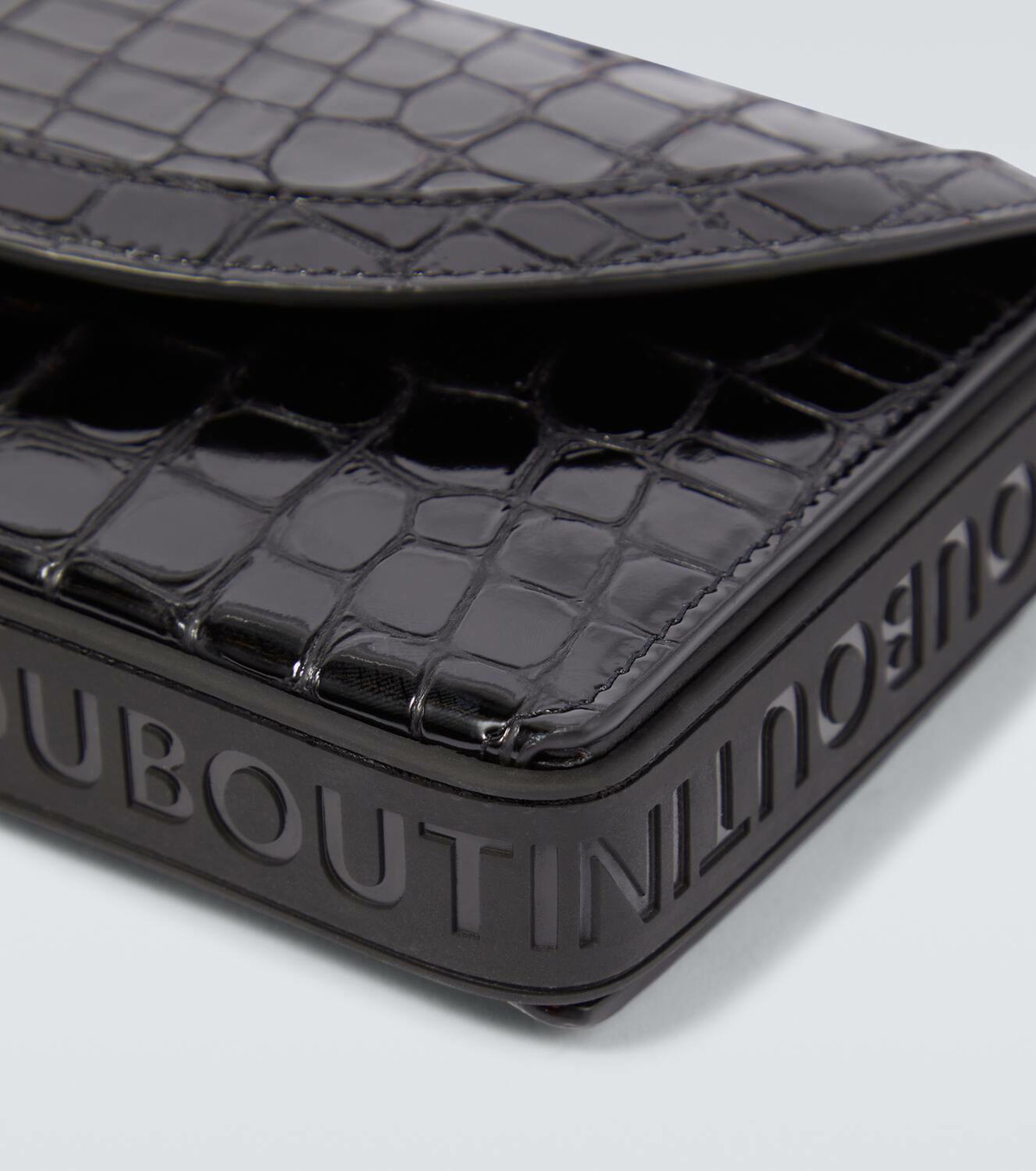 Christian Louboutin Explorafunk croc-effect patent leather shoulder bag