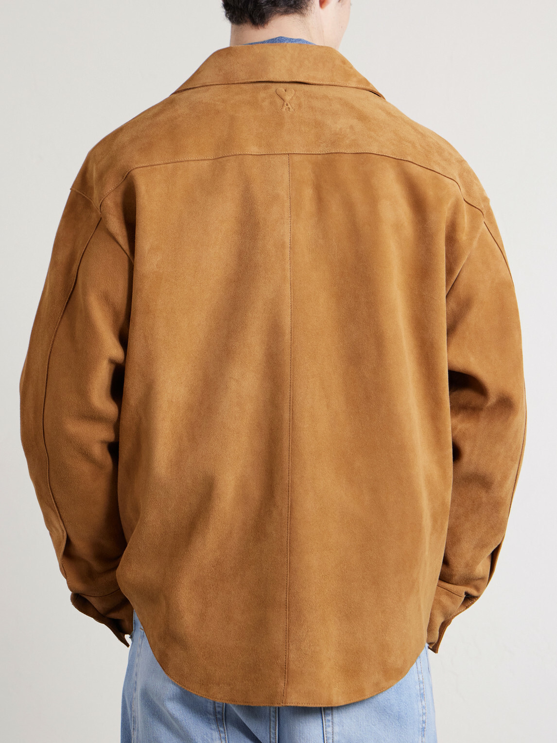 AMI PARIS - Suede Overshirt - Brown