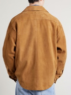 AMI PARIS - Suede Overshirt - Brown