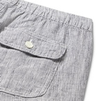 Onia - Noah Striped Linen Drawstring Shorts - Blue