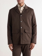 Slowear - Cotton and Cashmere-Blend Gabardine Blouson Jacket - Brown