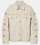 Marant Etoile Manona embroidered denim jacket