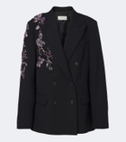 Dries Van Noten Embellished double-breasted wool blazer