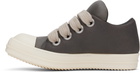 Rick Owens Gray Porterville Jumbolaced Padded Low Sneakers