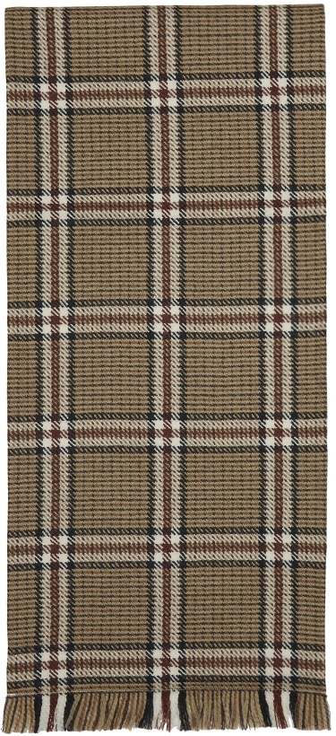 Photo: UNIFORME Brown Wool Double Side Scarf