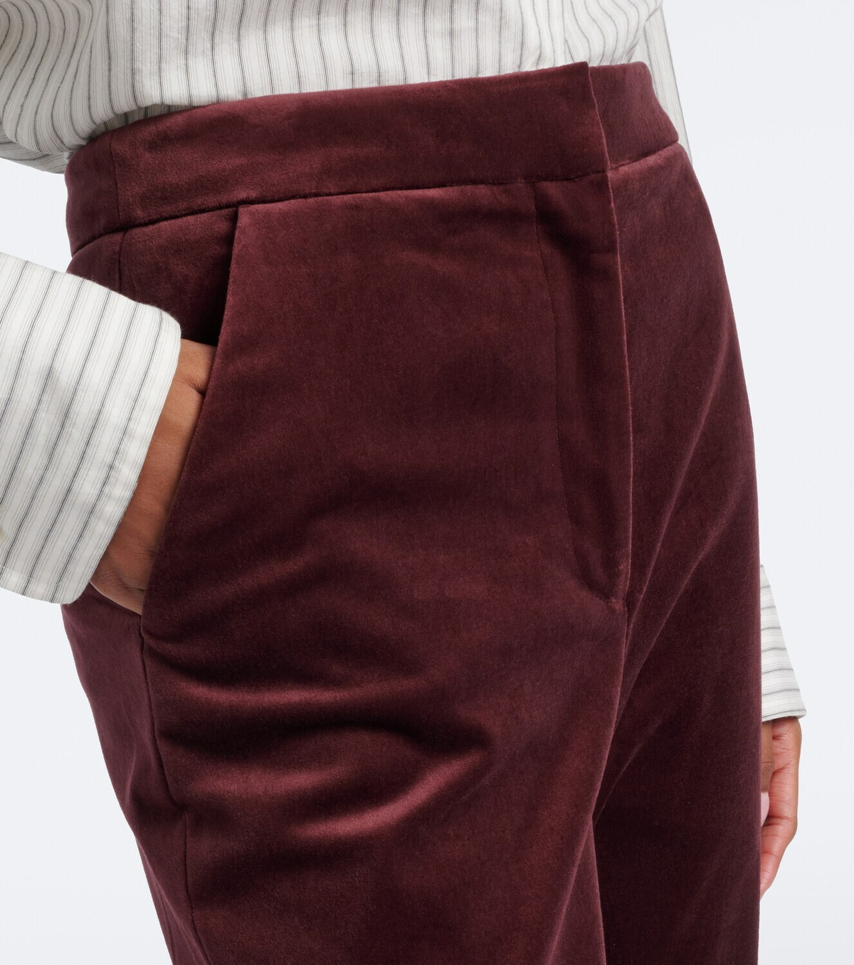 Veronica Beard Gracie cotton-blend velvet flared pants
