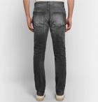 Saint Laurent - Skinny-Leg 15cm Hem Distressed Denim Jeans - Men - Gray