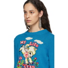 Marc Jacobs Blue Magda Archer Edition The Intarsia Sweater