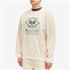 Sporty & Rich Men's NY Racquet Club Crew Sweat in Cream/Forest