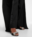 Alexandre Vauthier - Embellished satin slingback sandals