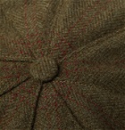 Purdey - York Bakerboy Herringbone Cashmere and Wool-Blend Tweed Flat Cap - Green